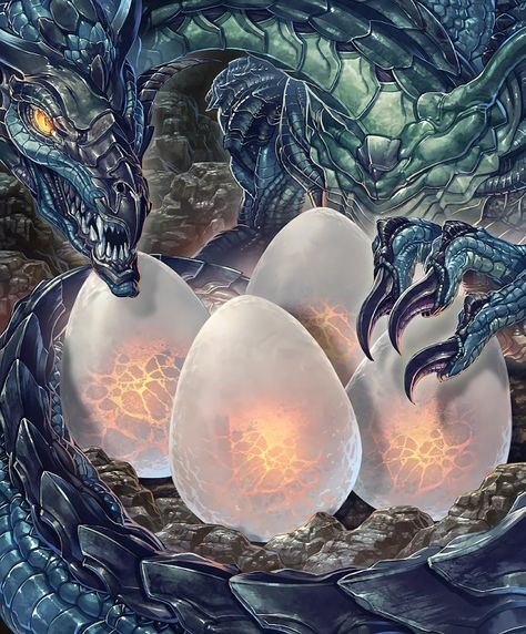 Card: Dragon's Nest Nest Concept Art, Nest Drawing, Egg Artwork, Nest Art, Dragon Nest, Egg Nest, Mythical Dragons, Dragon Artwork Fantasy, Dragon Images