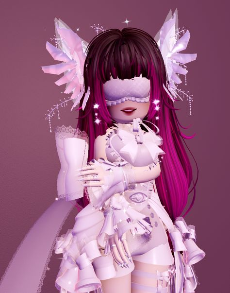 #royalehigh #rh , the damselette , fatui || impromptu and a bit of my own style columbina ! made her to match with my friend who cosplayed sandrone :P Matching Fits Royale High, Rh Genshin Cosplay, Angelic Outfits, Columbina Genshin, Royale High Cosplay, Sanrio Outfits, Genshin Cosplays, Royale High Journal Ideas, Rh Design