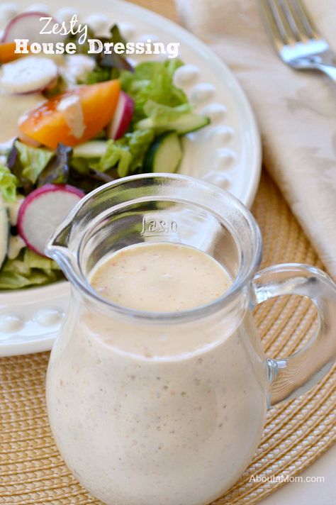 Zesty Homemade House Dressing Recipe Cottage Cheese Salad Dressing, House Dressing Recipe, Cheese Salad Dressing, Delicious Salad Dressings, Blue Cheese Salad, House Dressing, Homemade Salads, Garlic Clove, Homemade Salad Dressing