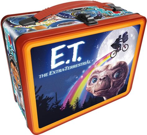 PRICES MAY VARY. UNIQUE GIFT FOR E.T. FANS: This E.T. themed Fun Box is created with the fan in mind, grab one for a family member, young and old, as a gift for their birthday, Christmas or any occasion RAISED EMBOSSED ART: The perfect E.T. collectible storage companion to take on the go or display proudly on the shelf at home. PERFECT STORAGE SIZE: Store your favorite merch, toys, collectibles, crafting accessories, trading cards, office supplies, or gift it to your friends and family 100% OFFI Tin Lunch Boxes, Vintage Lunch Boxes, Tin Storage, Cool Lunch Boxes, Bride Of Chucky, Fun Lunch, Metal Lunch Box, Extra Terrestrial, Craft Accessories