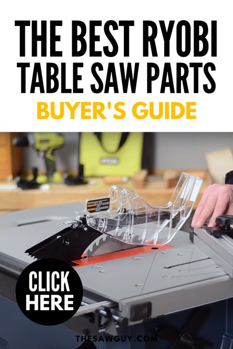 Having spare parts for your power tools is important in completing your projects.  It can be frustrating when you need a replacement piece or are missing a part to finish it. Click on for our buyer's guide to the best Ryobi table saw parts to help you get started.  #thesawguy #tablesaw #powertools #toolguide #2020toolreview #ryobireview Ryobi Table Saw, Small Cafe Design, Shop Work Bench, Art Furniture Design, The Saw, Bakery Design, Popular Mechanics, Garage Shop, Workshop Storage