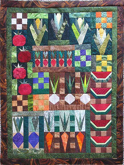 Vegetable Quilt, Fast Quilts, Vegetables Ideas, Garden Quilts, Garden Patch, Picnic Quilt, Row Quilt, Farm Quilt, Pieced Quilts