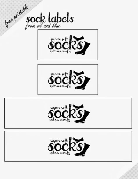 Wrap Around Labels Template Free Printable, Sock Labels Free Printable, Sock Label, Sock Packaging, How To Make Socks, Craft Labels, Crochet Labels, Socks Diy, Knitting Labels