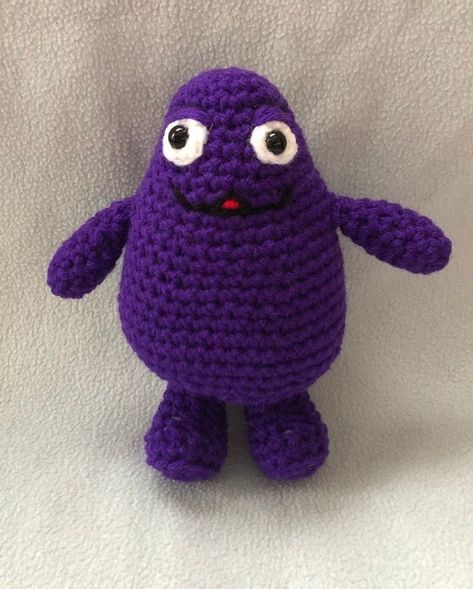 Crochet Grimace, Easy Crochet Animals, Brothers In Arms, The Doll, Worsted Weight Yarn, Worsted Weight, Crochet Animals, Crochet Ideas, Made By Me