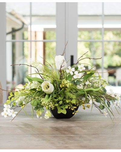 Silk Flower Centerpieces, Easter Flower Arrangements, Spring Flower Arrangements, Spring Arrangements, Silk Arrangements, Spring Floral Arrangements, Flowers And Greenery, Flower Centerpiece, Silk Floral Arrangements