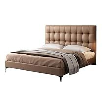 Brown Leather Bed Frame, Brown Leather Bed, Bed Frame Queen Size, Bed Frame Queen, Leather Platform Bed, Queen Size Bed Frame, Leather Bed Frame, Bed Frame With Headboard, Full Size Bed Frame