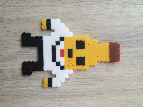 Banana Fortnite Perler Bead Patterns, Fortnite Pixel Art, Melts Beads, Cross Stitch Games, Melty Bead Patterns, Easy Perler Beads Ideas, Fuse Bead Patterns, Perler Crafts, Melty Beads