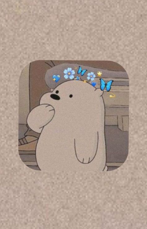 Ice Bear We Bare Bears Aesthetic Wallpaper, Mood Pics Aesthetic Cartoon, Cartoon Pics For Dp, Bear Profile Picture, Cute Dp Aesthetic, Dp Couple Cartoon, Cartoon Dp For Instagram, Dp For Instagram Cartoon, Cute Cartoon Photos