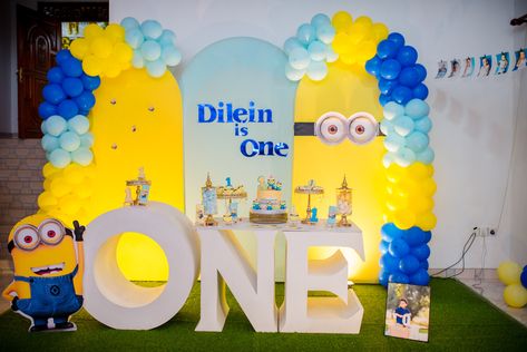 Backdrop setup Backdrop Setup, Minion Theme, Minion, 1st Birthday, Birthday, Quick Saves, Minions