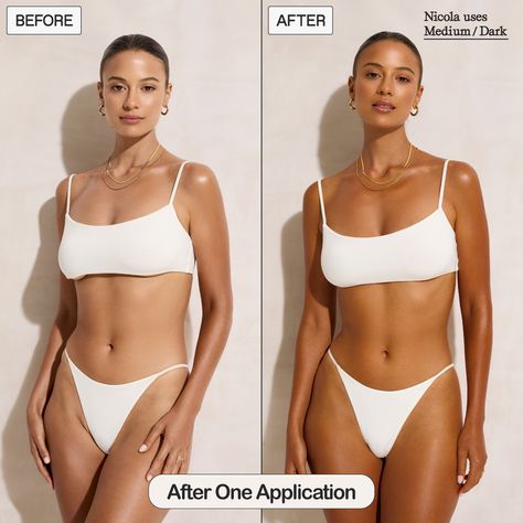 Sun Bronzed, Before and After  Self tan that your skin will thank you for 🥥✨  Shop the Self-Tan Lotion for that gradual glow look, available now on Amazon and everyday-humans.com Tanning Before And After, Self Tan Before And After, Tan Before And After, Tan Lotion, Before After, Self Tan, After Sun, Tanning Lotion, Tan Skin