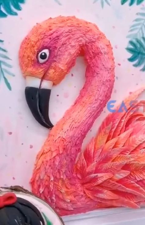 Flamingo Clay Art, Flamingo Cakes, Flamingo Cake, Flamingo Bird, Clay Art, New Art, Flamingo, Art