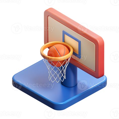 Isometric basketball hoop with ball icon isolated 3d render illustration 3d Basketball, Basketball Hoop, Cityscape Photos, Logo Banners, 3d Render, Heart With Arrow, 3d Modeling, Background Banner, 3d Illustration