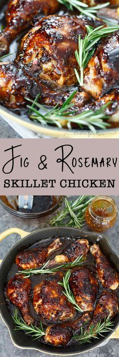 A sticky sweet and tangy sauce coats this cast iron skillet chicken! This dish will be a huge hit in your house and you will love using your cast iron skillet in no time! Iron Skillet Chicken, Chicken Entrees, Rosemary Chicken, Skillet Chicken, Chicken Dishes Recipes, Cast Iron Skillet, Iron Skillet, Poultry Recipes, Chicken Dinner Recipes