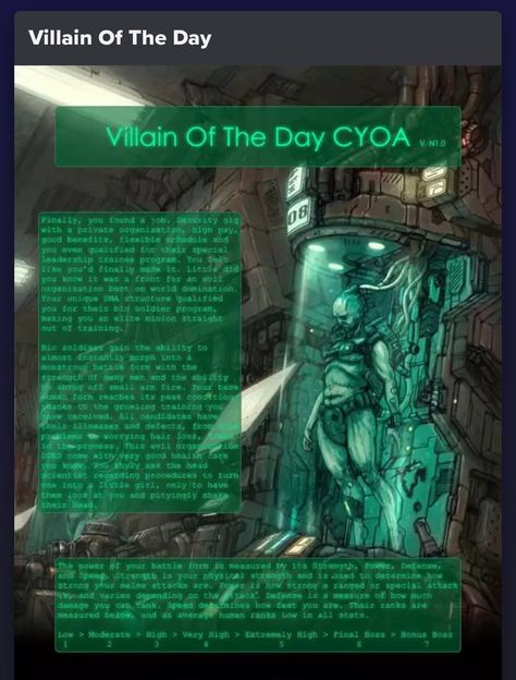 Villain Of The Day (CYOA) Little Do You Know, Rpg Ideas, Many Men, World Domination, Find A Job, Star Trek, New World, Soldier, Knowing You