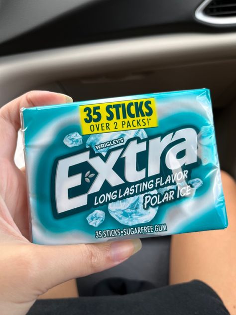 Polar Ice Gum Aesthetic, Extra Gum Aesthetic, Extra Polar Ice Gum, Extra Gum Flavors, Gum And Water, Polar Ice Gum, Gum Aesthetic, Extra Gum, Grocery Store Items