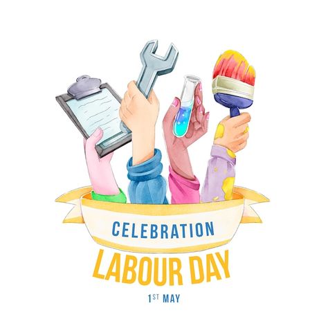 Realistic labour day theme Free Vector | Free Vector #Freepik #freevector #labours-day #workers-day #labor-day #labour Labor Day Decorations, Labour's Day, 1st May Labour Day, Soft Board Decoration, Happy Labour Day, International Workers Day, Landscape Pencil Drawings, Workers Day, Classroom Board