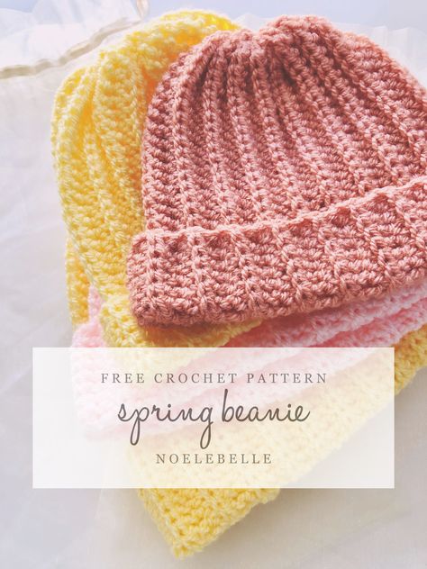 My Spring Beanie Crochet Pattern comes in 8 different sizes from preemie to adult, making this the perfect pattern for Mommy & Me beanie sets! Crochet Beanie Tutorial, Crochet Spring Hat, Free Crochet Beanie Pattern, Beanie Pattern Free, Crochet Blanket Stitch Pattern, Crochet Beanie Pattern Free, Hats Collection, Crochet Women, Preemie Baby