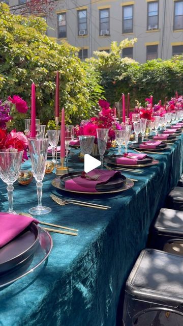 Jewel Tone Christmas Tablescape, Jewel Tone Wedding, Barbie Theme, Table Scapes, Christmas Tablescapes, Event Space, Jewel Tones, 30th Birthday, Fine Dining