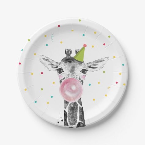 Party Animals Safari Wild One Giraffe Zoo Birthday Paper Plates  Zazzle Safari Paper Plates, Giraffe Birthday Parties, Safari Wild One, Elephant Zoo, Zoo Birthday Party, Animal Party Favors, Animal Party Theme, Animal Theme Birthday, Wild Birthday Party