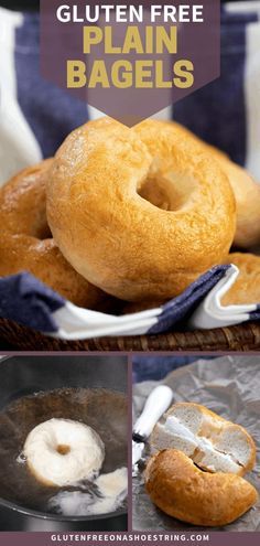 Gluten Free Bagels, Plain Bagel, Pan Sin Gluten, Homemade Bagels, Bagel Recipe, Gluten Free Breakfasts, Foods With Gluten, Sem Lactose, Gluten Free Cooking