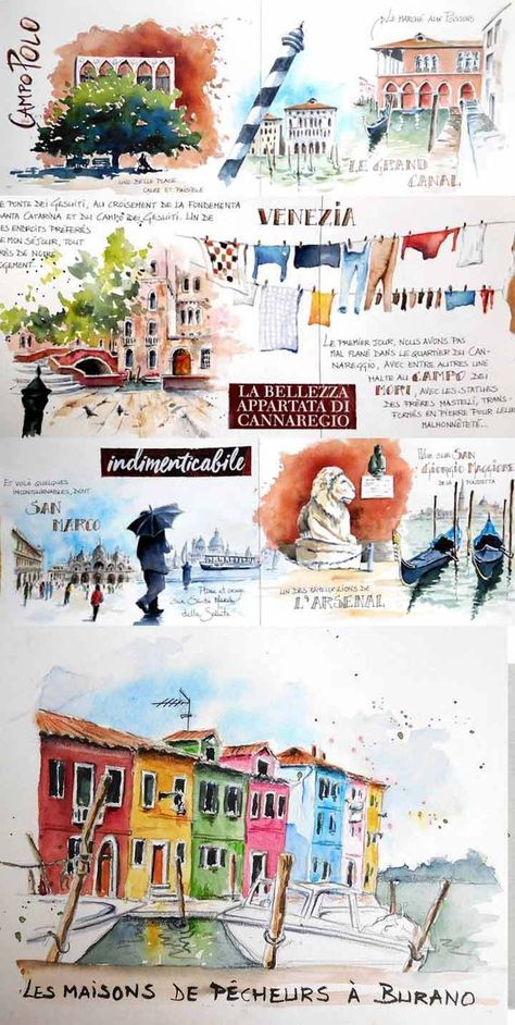 Water Colour Travel Journal, Travel Watercolor Journal, Travel Journal Watercolor, Travel Sketchbook Ideas, Watercolor Sketchbook Journal Ideas, Watercolor Sketchbook Ideas, Voyage Sketchbook, Travel Watercolor, Sketchbook Watercolor