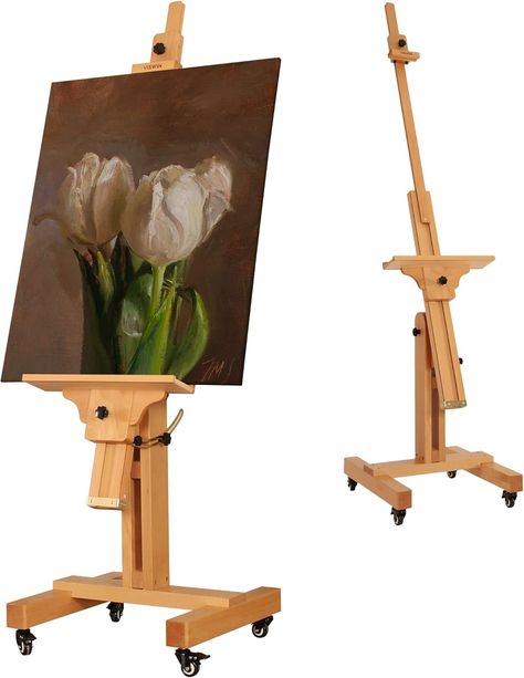 Amazon.com: VISWIN Extra-Large Studio Easel, Hold Canvas to 71", Tilts Flat, Adjustable Movable Solid Beech Wood Heavy Duty Easel Stand, Art Easel for Painting Adult, Artist, Large Easel for Painting Canvas, TV : Office Products Easel For Painting, Large Easel, Studio Easel, Floor Easel, Easel Stand, Art Easel, Painting Canvas, Beech Wood, Pharmacy Gifts