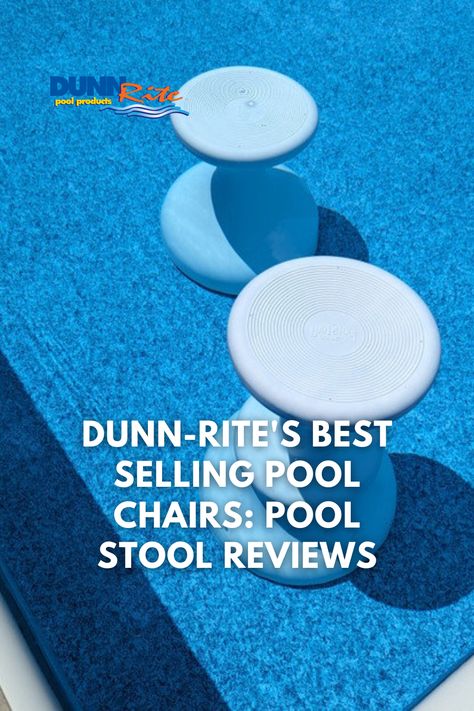 Ever wonder why there isn't a convenient option for in pool chairs available, where you can find submersible pool seating that you can also use out of the pool? At Dunn-Rite Products, they exist and they're called pool stools. Built to withstand the elements, they come in two different sizes and are designed to be weighted down in your pool. Don't believe us? Keep reading to learn about the pool stool reviews from satisfied customers. Pool Seats In Water Diy, Pool Stools In Water, Pool Seats In Water, In Pool Chairs, In Pool Seating, Pool Stools, Lounge Chair Diy, Pool Seating, Pvc Pool