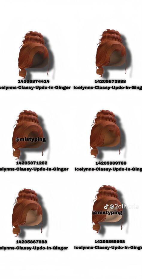 Roblox Hair Codes Ginger, Ginger Hair Codes, Roblox Shirt Codes, Black Hair Id Roblox, Bloxburg Christmas, New Braided Hairstyles, Brown Hair Roblox, Pelo Cafe, Hair Codes