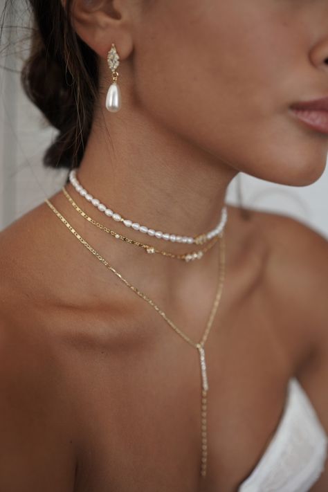 Freshwater Pearl Choker Necklace ,Dainty White Pearl Necklace, Bridal Necklace , Gift For Her Colar Chocker, Look Boho Chic, Vintage Stud Earrings, Necklace Bridal, White Pearl Necklace, Pearl Choker Necklace, Jewelry Lookbook, Necklace Dainty, Pearl Choker