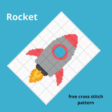 Keeping it Real: Rocket - free cross stitch pattern Cross Stitch Pattern Free, Free Cross Stitch Pattern, Keeping It Real, Little Designs, Dmc Floss, Cross Stitch Patterns Free, Free Cross Stitch, Happy Wednesday, Pattern Free