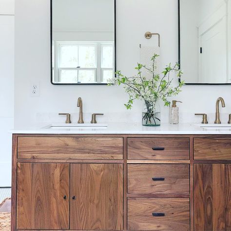 Berkeley Bathroom Vanity Cabinets with Top - Modern Bathroom Vanities - Modern Bath Furniture - Room & Board Modern Bathroom Vanities, Vanity Cabinets, Countertop Decor, Instagram Image, Modern Baths, Large Shower, Bathroom Vanity Cabinets, Modern Bathroom Vanity, Bathroom Renos