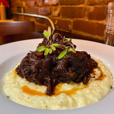 Oxtail And Grits, Oxtails And Grits, Grits Bar, Charm Bar, Grits Recipe, Nitty Gritty, Grits, Bar Restaurant, Restaurant Bar