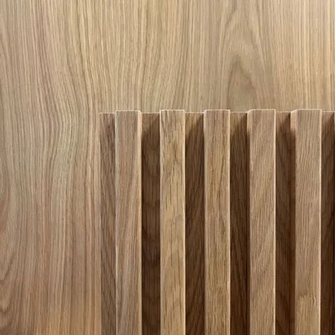 Classic Slat Wood Wall Panel in White Oak with Matte Clear Finish White Oak Wood Slat Wall, Wooden Slats On Wall, Slatted Panelling, Wooden Wall Panelling, Cabinetry Living Room, Slat Wall Paneling, Wood Wall Panel, Slate Wall, Timber Slats