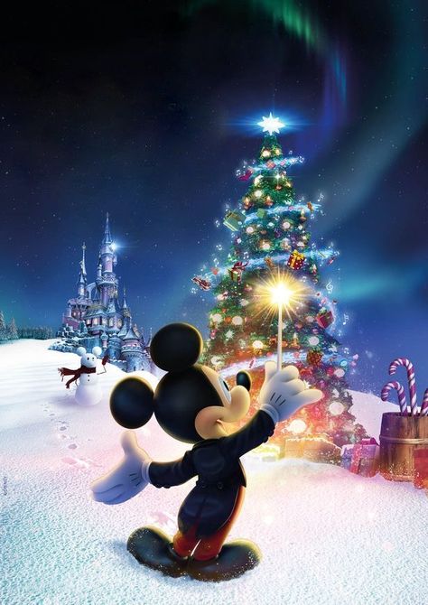 Disneyland Paris Christmas, Disney Merry Christmas, Disney Enchanted, Mickey Mouse Pictures, Minnie Mouse Christmas, Mickey Mouse Wallpaper, Cute Christmas Wallpaper, Soyut Sanat Tabloları, Mickey Christmas