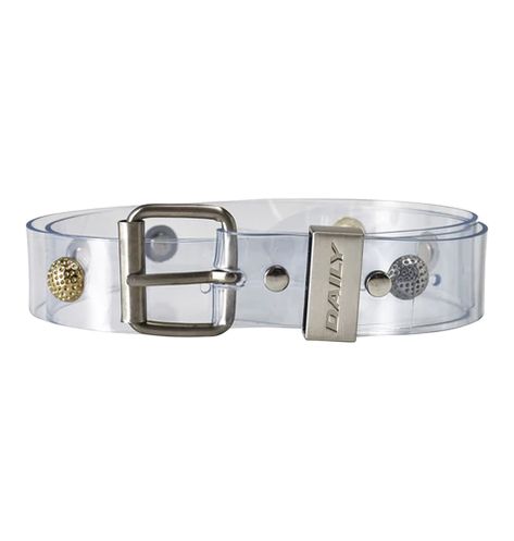 Perla Transparent Belt Angela Martin, Belt Style, Heart Logo, House Of Fraser, Golf Gifts, Golf Accessories, Online Accessories, Silver Studs, Gold Color