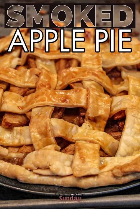 Have you ever wondered how to make the perfect apple pie? This smoked apple pie recipe is one of my absolute favorites! It's easy to follow, and includes a made from scratch pie crust recipe too. #bbq #traeger #dessert #smokeddessert Smoked Apple Pie, Smoker Grill Recipes, Pellet Smoker Recipes, Traeger Grill Recipes, Perfect Apple Pie, Pellet Smoker, Traeger Recipes, Pellet Grill Recipes, Apple Pie Recipe