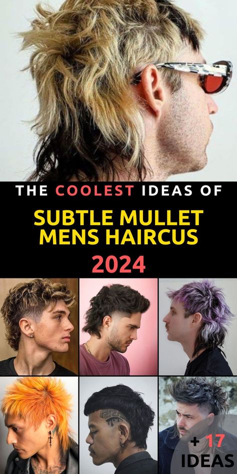 Embrace the versatility of the subtle mullet men's hairstyle, a trend that's making waves in the fashion world. Whether your hair is straight or curly, our collection of subtle mullet hairstyles for men has options to suit your preferences. From wavy mullets to straight and chic styles, these variations are designed to highlight the appeal of the subtle mullet. Get ready to break away from conventional hairstyles and embrace a bold and stylish look. Mullet Variations, Country Mullet, Subtle Mullet Men, Subtle Mullet, 80s Mullet, Young Mens Hairstyles, Mullet Haircuts, Mullet Hairstyles, Hairstyles Undercut