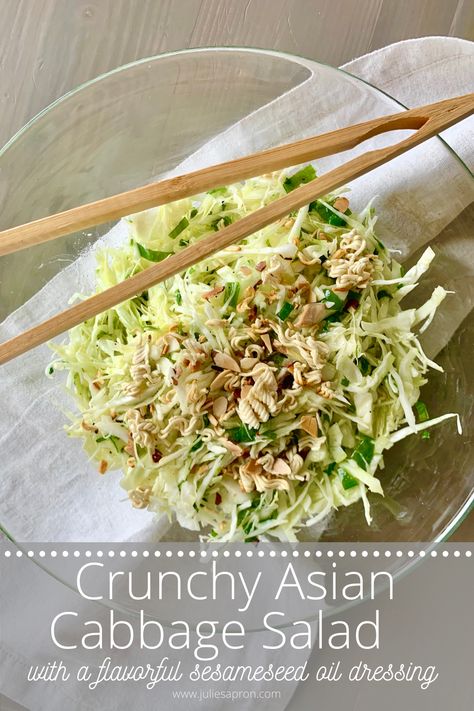 Chinese Cabbage Recipe Salad, Japanese Cabbage Salad Recipes, Crunchy Cabbage Salad, Cabbage Asian Salad, Japanese Cabbage Salad, Easy Asian Salad, Crunchy Asian Salad, Asian Cabbage Salad, Asian Salad Dressing