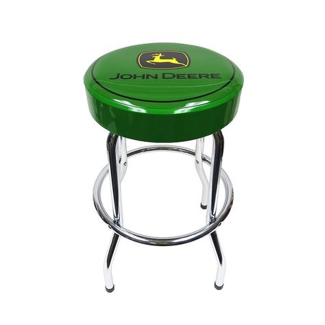 John Deere Green Top Garage Bar Stool John Deere Decor, Garage Stool, Green Garage, Home Bar Furniture, Custom Muscle Cars, Garage Bar, Farm Decor, Vinyl Cover, Green Top