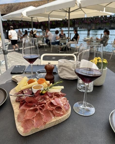 Excited for our clients checking into their hotel in Lucerne, Switzerland! They're starting their adventure with a delicious antipasto plate at a local restaurant, all while enjoying a stunning view of the beautiful Swiss landscape. What a perfect way to begin their trip! #Lucerne #Switzerland #Travel #Foodie #TravelGoals #ScenicViews #Antipasto #AdventureBegins Switzerland Lucerne, Antipasto Plate, Swiss Landscape, Travel Foodie, Lucerne Switzerland, Switzerland Travel, Lucerne, Local Restaurant, Travel Goals