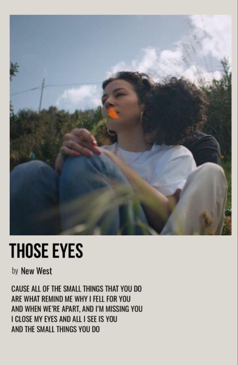 Those Eyes Album Cover, Minimalist Songs Poster, Song And Movie Posters, Aesthetic Music Posters For Bedroom, Album Covers Portrait, Those Eyes Poster, Song Info Poster, Those Eyes New West Aesthetic, Song Album Posters