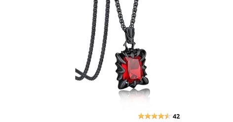 Bandmax Black Gothic Pendant Necklace for Men Women Stainless Steel Dragon Claw Gemstone Charm Necklace Ruby Red Stone January Birthstone Pendant Witch Pagan Amulet | Amazon.com Steel Dragon, Necklace Ruby, Gothic Pendant, Dragon Claw, Vintage Goth, Gothic Necklace, January Birthstone, Ruby Stone, Birthstone Pendant