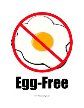 This printable sign should be used to prove that no eggs were used in a meal, nor were eggs used in the kitchen where the food was prepared. It is useful as an allergen sign, to be displayed in cafeterias, restaurants and dining areas where people with egg allergies might eat together. Free to download and print Egg Sign, Cvc Word Activities, Egg Allergy, Campaign Signs, Library Signs, Pool Signs, Eat Together, Activity Board, Holiday Signs