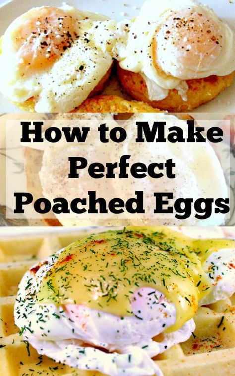 Share this post!   I often get asked how to poach perfect eggs. It would seem a simple enough thing to do, but often, it takes a little practice and knowing the best technique so as to keep the egg white intact to the yolk and not end up with it all over the water...Read More » Perfect Poached Eggs, Breakfast Quiche Recipes, Over Easy Eggs, Perfect Eggs, Poached Egg, Easy Eggs, Breakfast Recipes Casserole, Egg White, Breakfast Foods