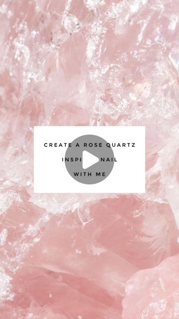 Rose Quartz Nails, Quartz Nails, Quartz Nail, Crystal Nails, Toe Nail Art, Nail Tutorials, A Rose, Nails Nailart, Nail Tech