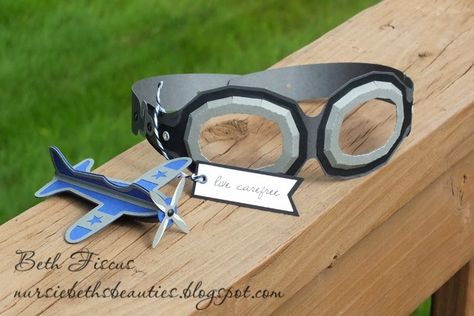 Beth's Beauties: Aviator Goggles and Plane #svgattic Paper Glasses, Aviator Goggles, Paper Masks, Paper Mask, Aviator Glasses, Beautiful Family, Beautiful Life, Oakley Sunglasses, Life Is Beautiful