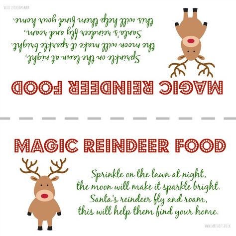 Magic Reindeer Food - a recipe and printable - Life According to Mrs Shilts Reindeer Food Tags Free Printable, Reindeer Food Printable Free, Magic Reindeer Food Printable, Reindeer Food Poem, Reindeer Food Label, Reindeer Food Printable, Xmas Eve Boxes, Magic Reindeer Food, Ziploc Bag