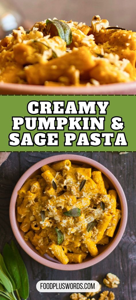 This pumpkin and sage pasta embodies the essence of autumn, offering a creamy and comforting twist to your dinner. It's adaptable for a vegan version, and we've got a variety of pumpkin sage pasta recipes to choose from. Don't forget to pair it with a side salad for a satisfying fall meal. Pumpkin Pasta With Sage Butter, Sage Brown Butter Pumpkin Pasta Alfredo Half Baked Harvest, Pumpkin Sage Sausage Pasta, Vegan Pumpkin Sage Pasta, Pumpkin Sage Pasta Sauce, Vegan Pumpkin Pasta Recipes, Sage Pumpkin Pasta, Pumpkin And Sage Pasta, Roasted Pumpkin Recipes Dinners