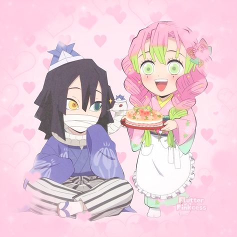 #kimetsunoyaiba #mitsurikanroji #obanaiiguro Kny Couples, Hello Kitty Videos, Chibi Characters, Cute Anime Profile Pictures, Cute Chibi, All Anime, Cute Characters, Slayer Anime, Anime Comics