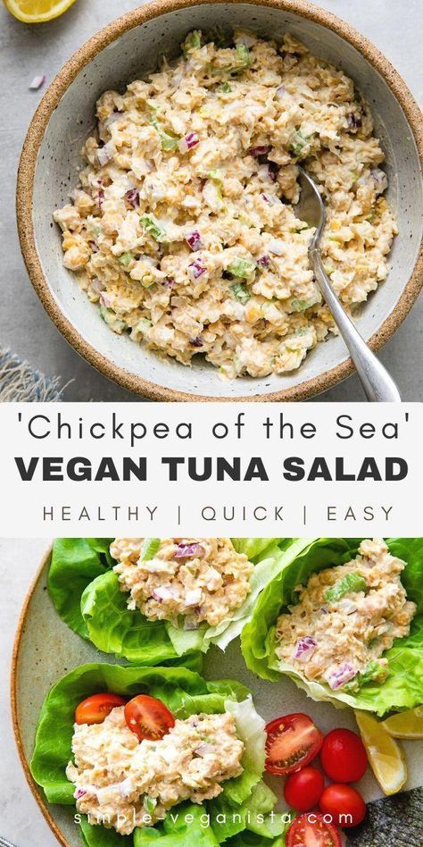 #DIYSandwichBarIdeas Plant Based Salads, Diy Sandwich, Vegan Tuna Salad, Wraps Vegan, Sandwiches And Wraps, Vegan Tuna, Chickpea Tuna Salad, Healthy Tuna Salad, Chickpea Tuna